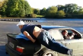 baleset, bmw, drift, videó