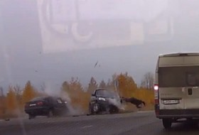 baleset, oroszország, videó