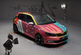 a nap képe, fabia, graffiti, skoda, skoda fabia