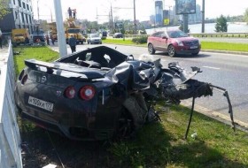 baleset, nissan gt-r, oroszország, videó