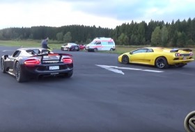 918 spyder, diablo, gyorsulási verseny, lamborghini, porsche, videó 918 spyder, diablo, gyorsulási verseny, lamborghini, porsche, videó