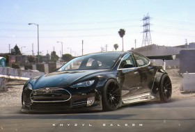 a nap képe, elektromos autó, liberty walk, model s, tesla, tuning