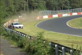 audi r8, baleset, nürburgring, videó, zöld pokol