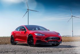 elektromos autó, larte design, tesla, tesla model s, tuning, zöld autó