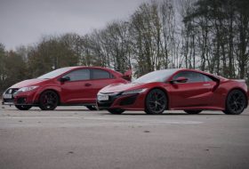 civic type r, gyorsulási verseny, honda nsx, új honda, videó civic type r, gyorsulási verseny, honda nsx, új honda, videó