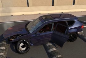 autóbaleset, autópálya, autós videó, beamng.drive, fekvőrendőr, pickup, terepjáró