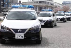 autós videó, elektromos autó, rendőrautó, új leaf, új nissan, zöld autó