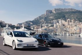 911 gt2 rs, autós videó, gyorsulási verseny, model 3 performance, monaco, monte-carlo, nico rosberg, új porsche, új tesla