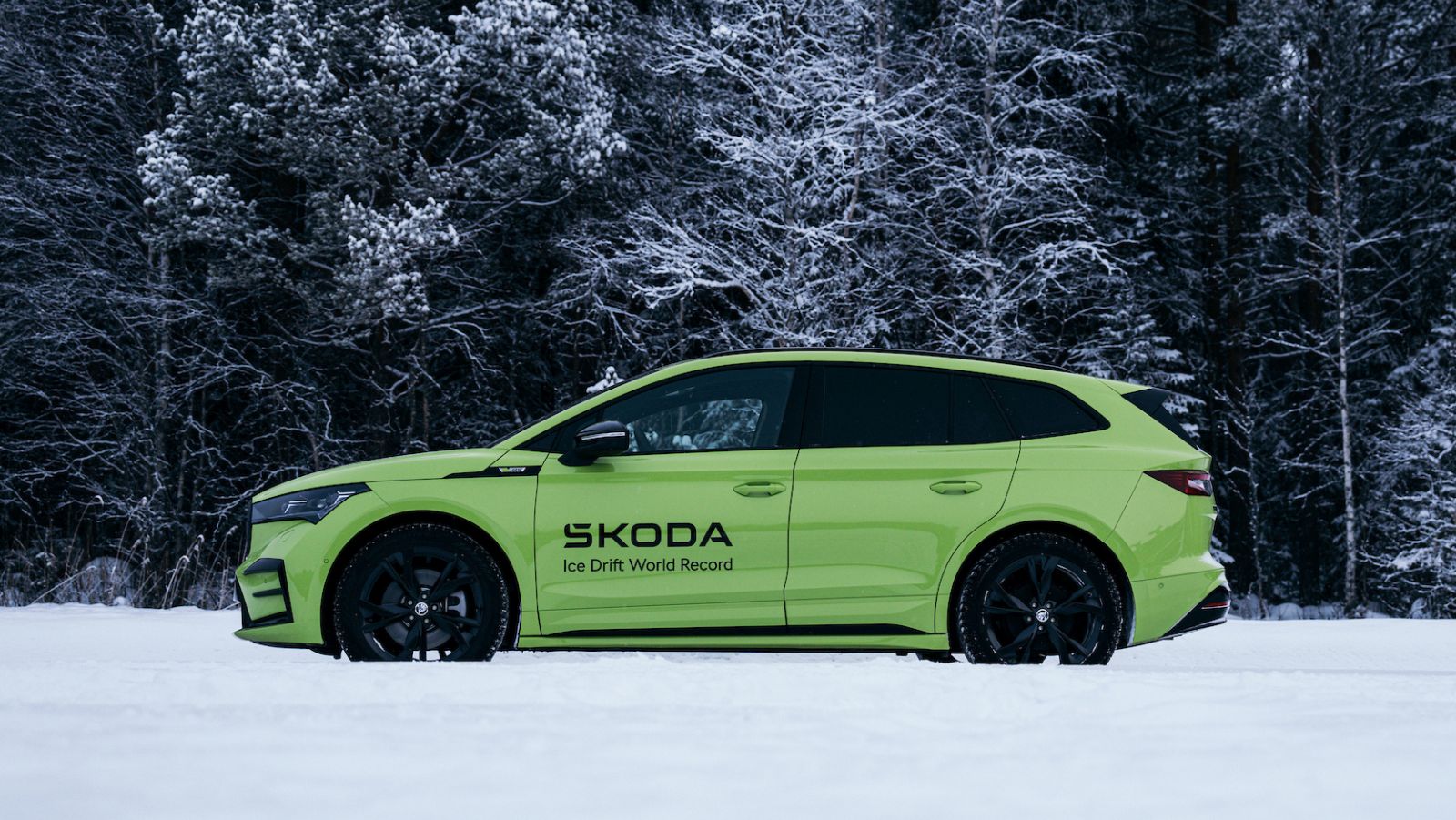 Škoda Enyaq iV RS jégdrift rekord